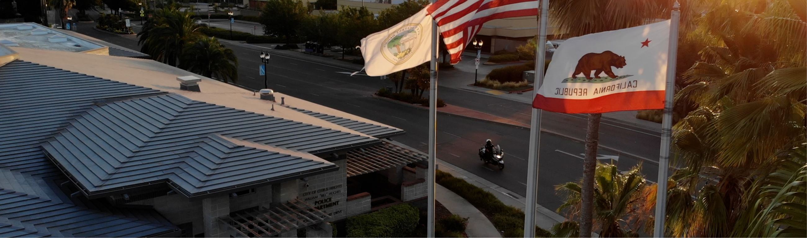 Aerial View of Flags