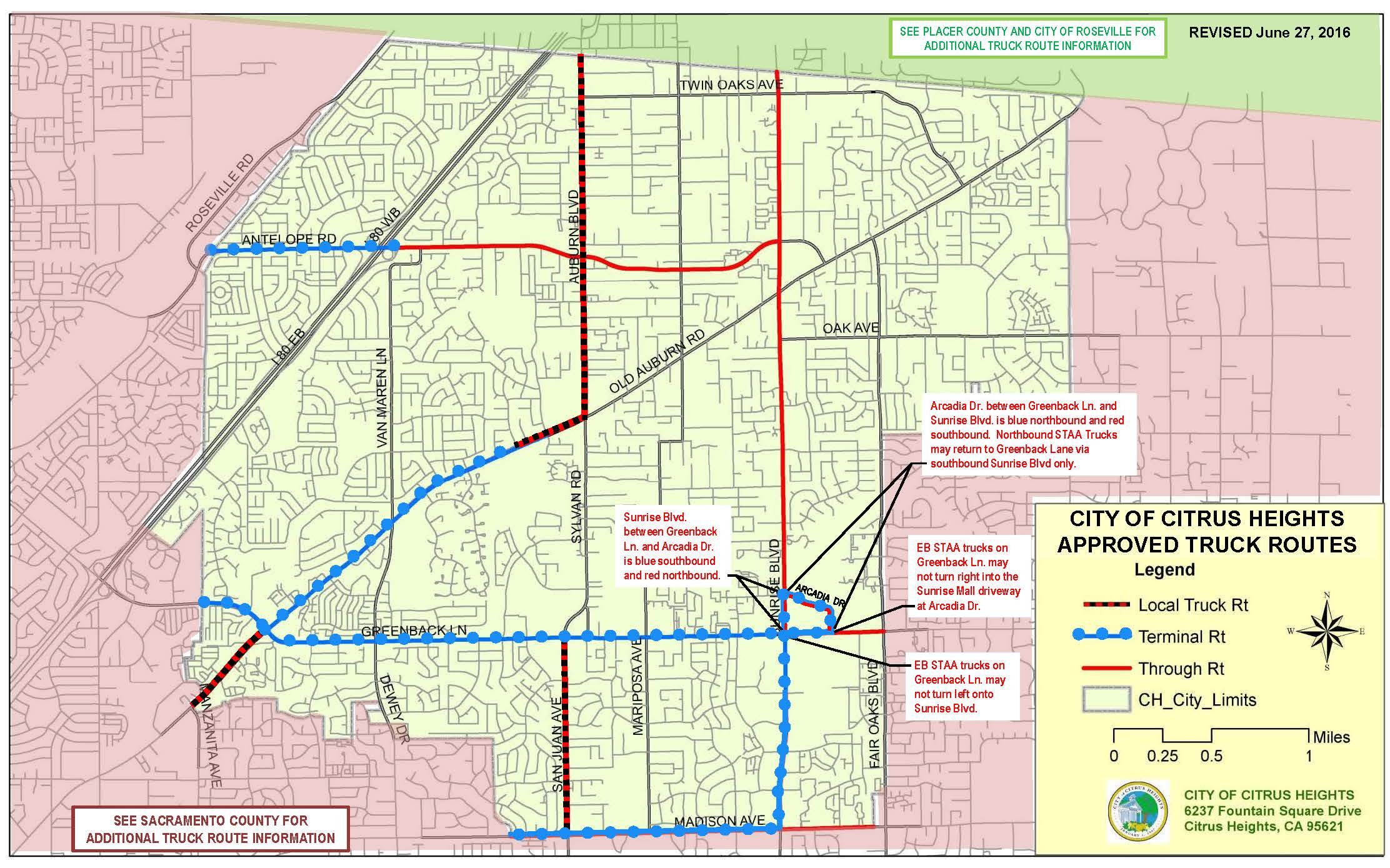 COCH TRUCK ROUTE MAP 