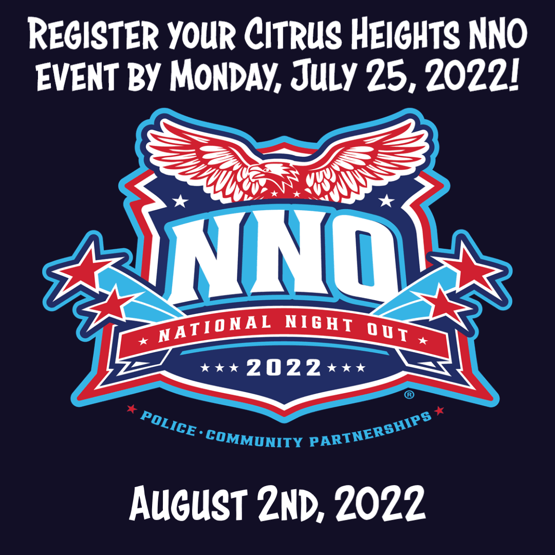 national night out logo with blue background 