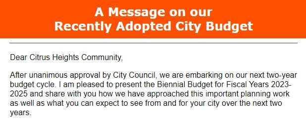 Byline image budget message