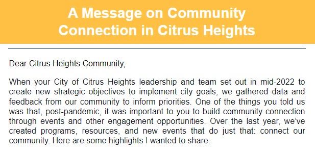 City Manager Message: September