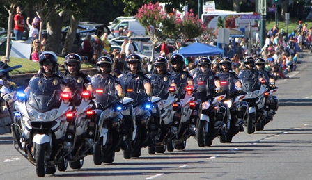 Citrus Heights Police officers in 2014 parade