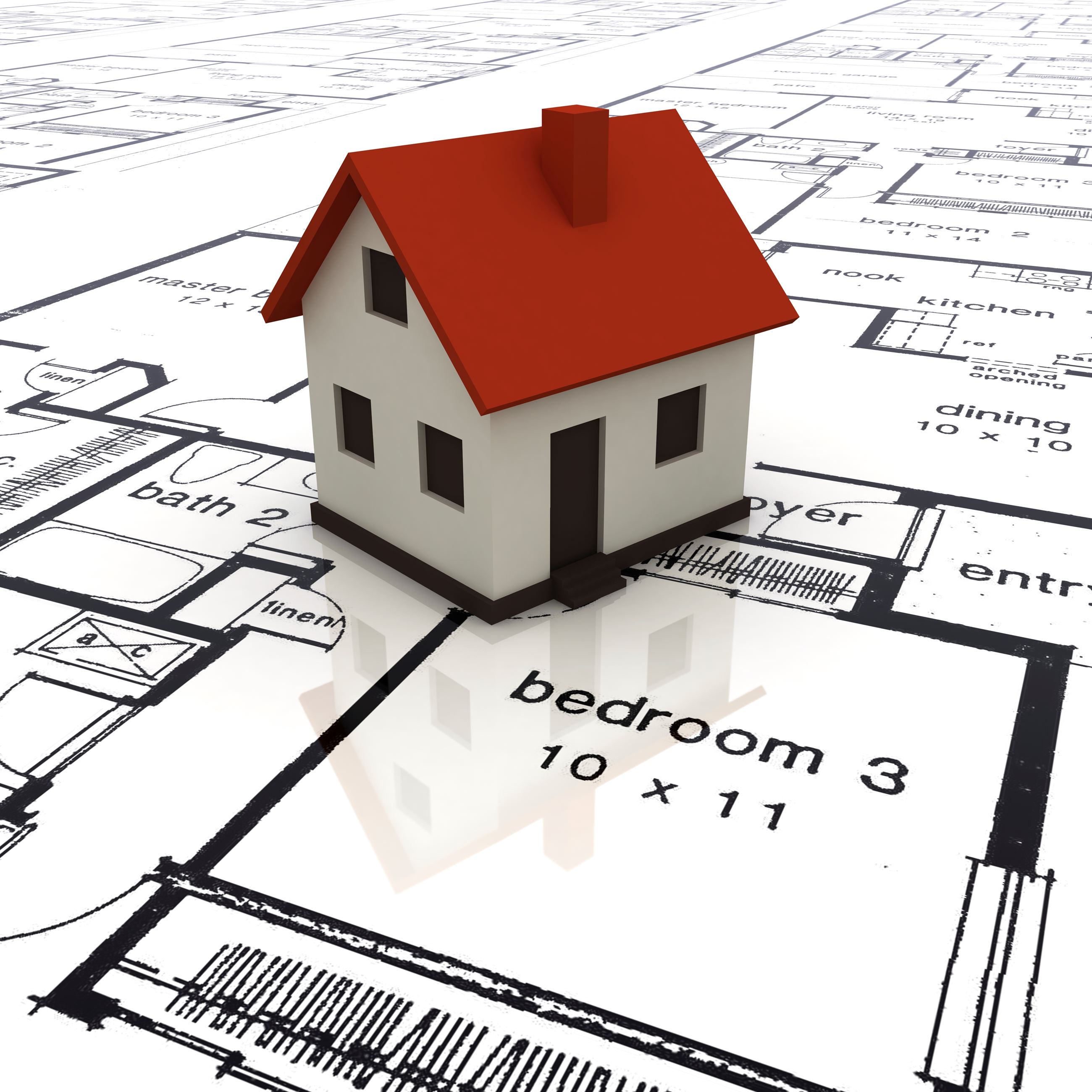 House on floorplan