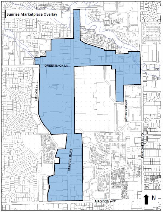 Sunrise Marketplace Overlay District Map