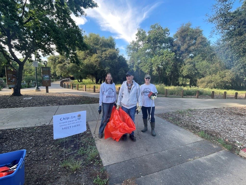 residents participating in clean up event