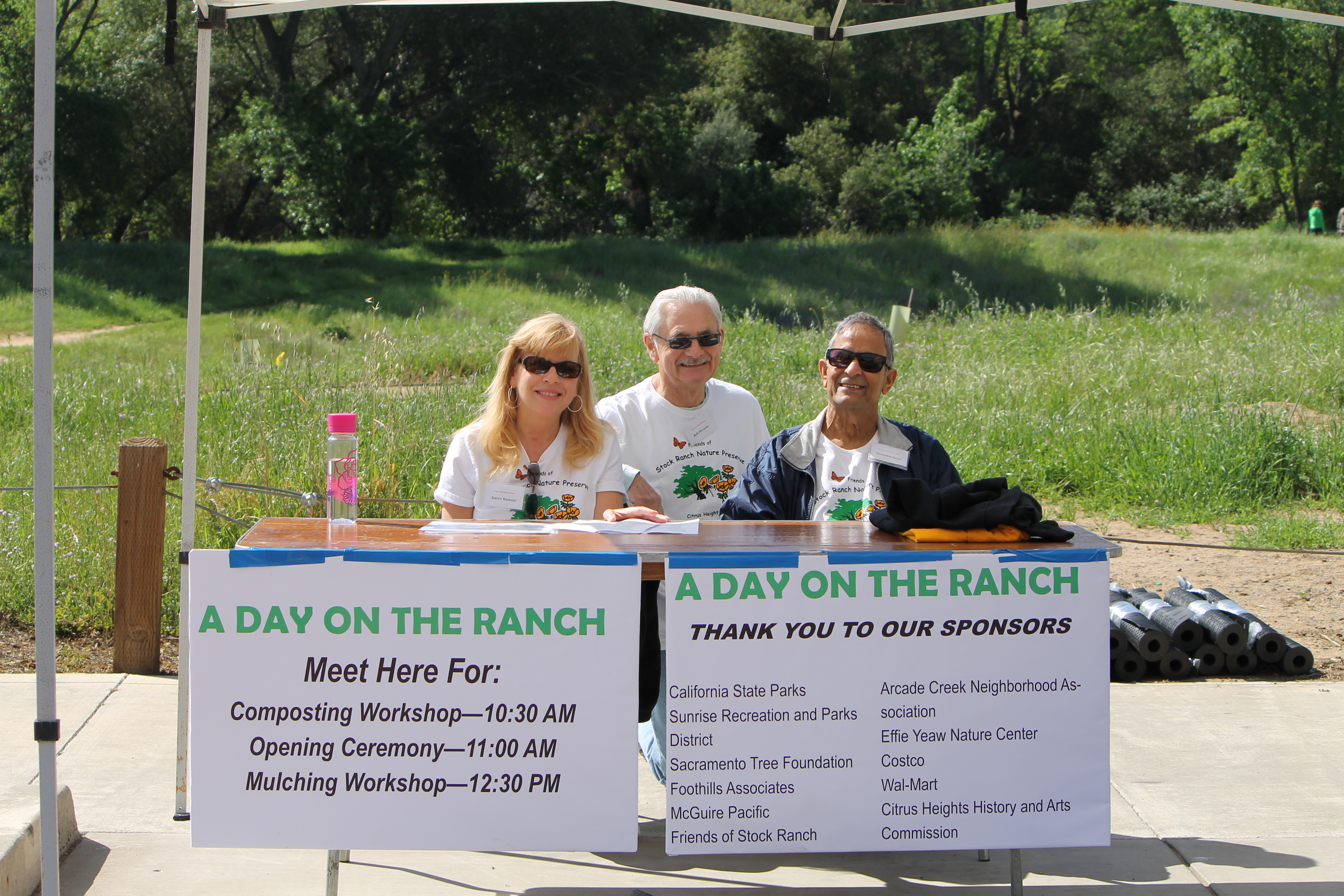 City staff manning the information table