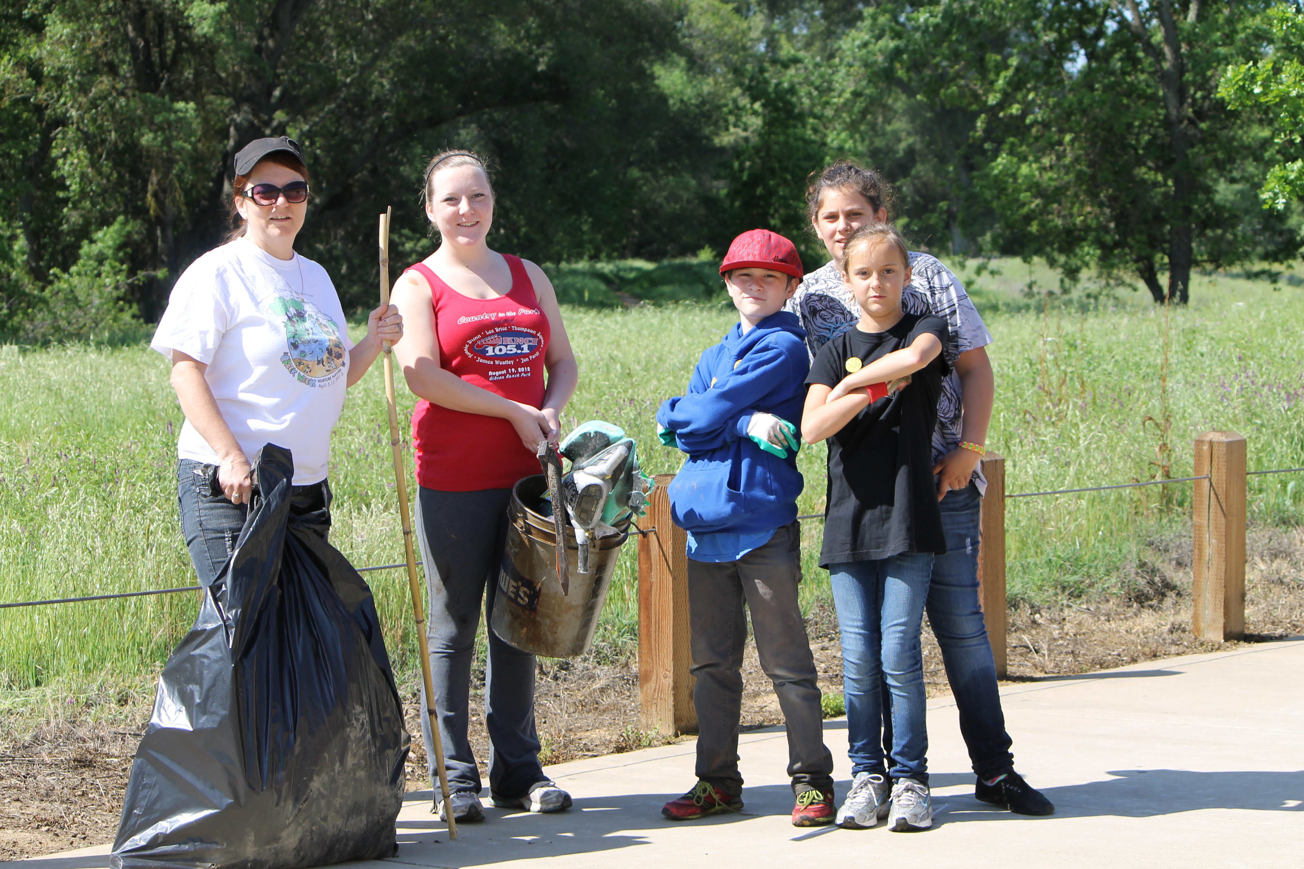 Volunteers displaying their efforts