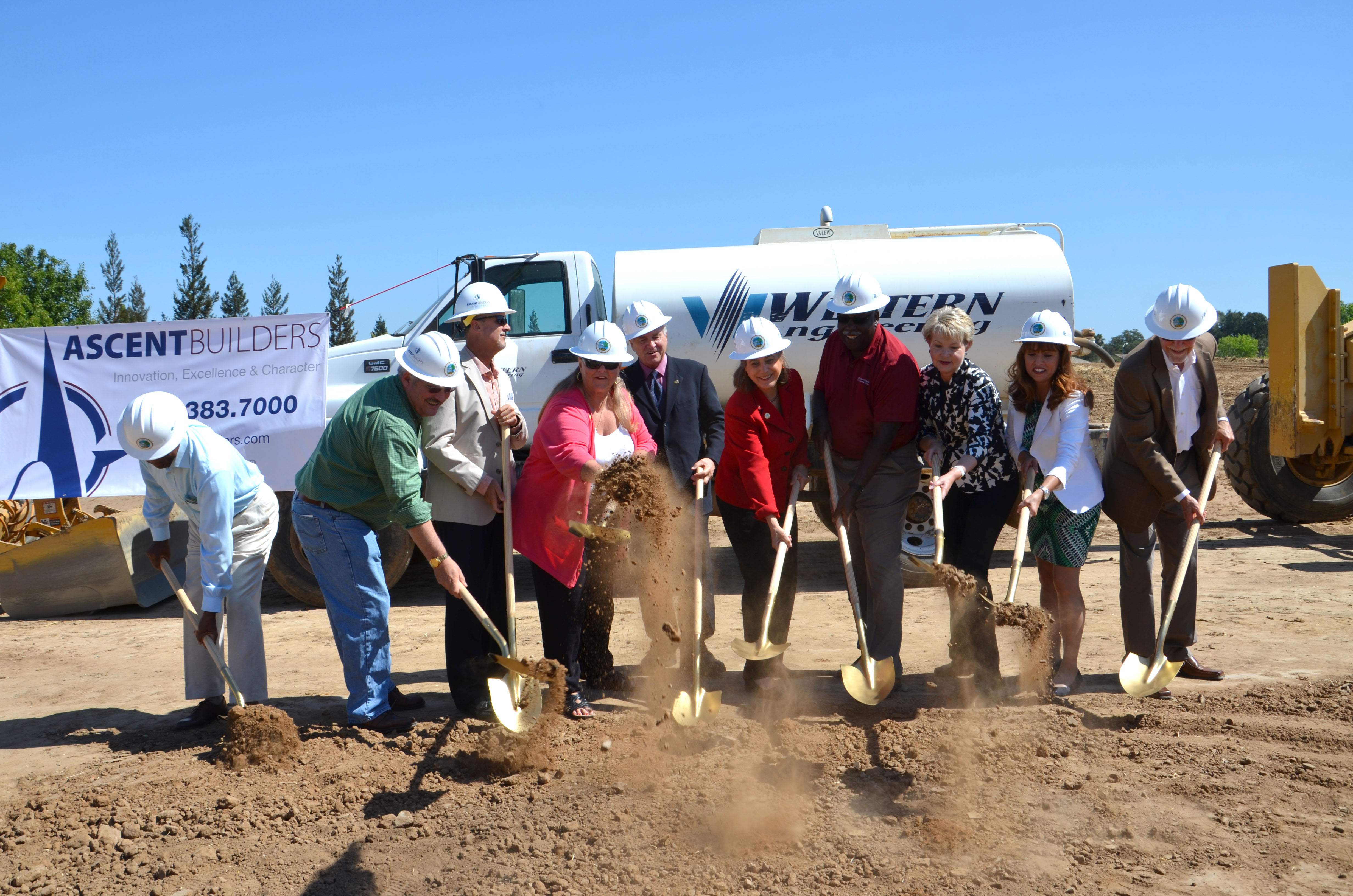 City officials breaking ground on the New City Hall site