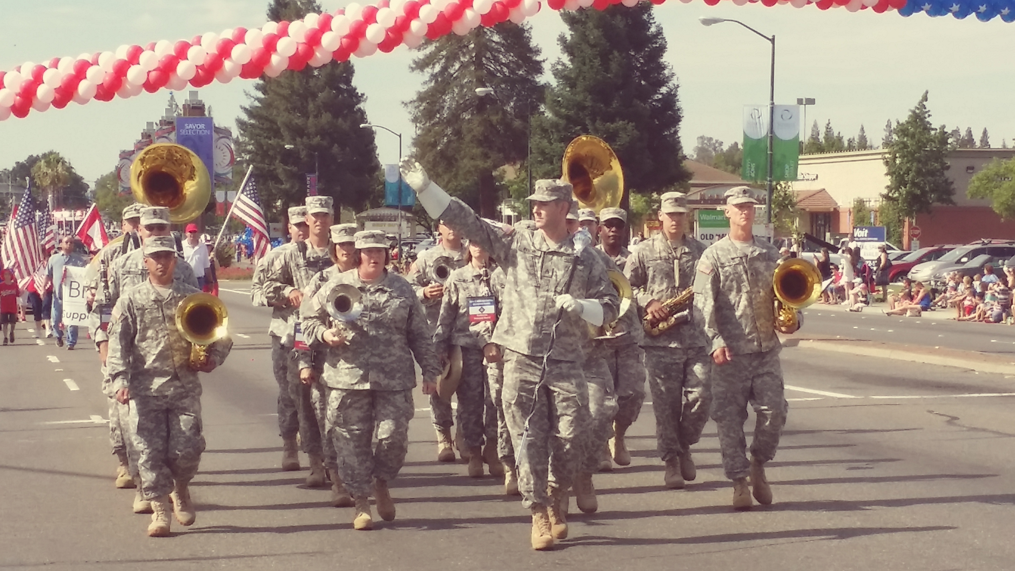 The military marching band